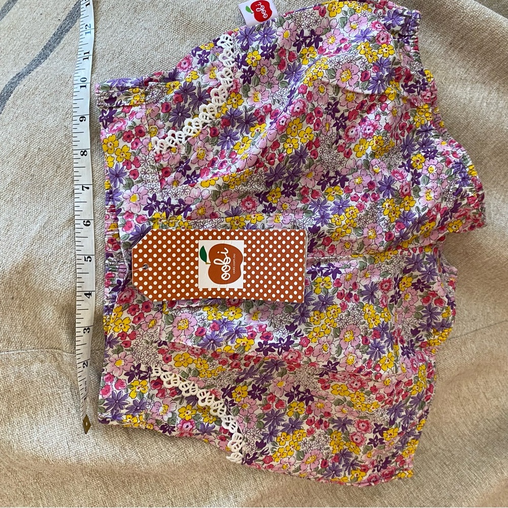 OOBI Girls Floral Shorts With Pockets - Picture 7 of 10